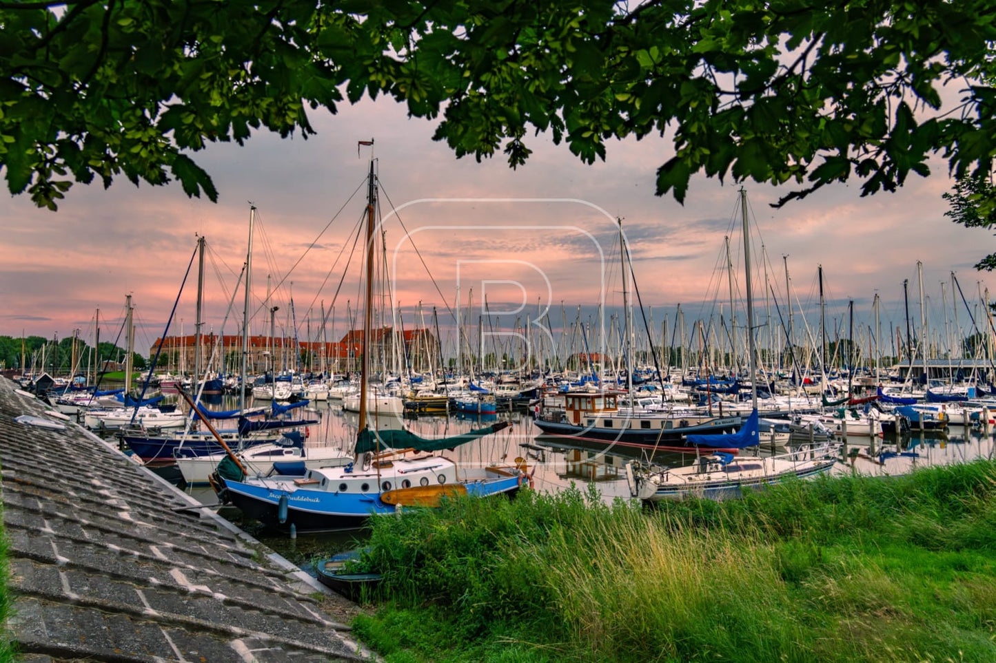 GRASHAVEN_OOSTEREILAND_Zonsondergang_ZOMER